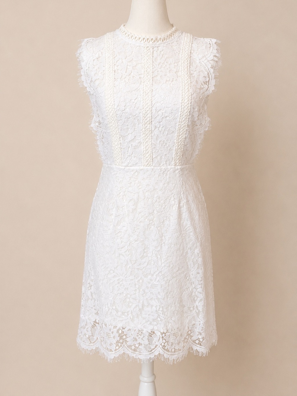 Blu Pepper • NWT • Boutique White Lace Mini Dress • Bridal/Graduation • Size M